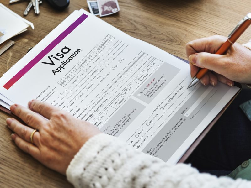 Visa Application Travel Form Concept